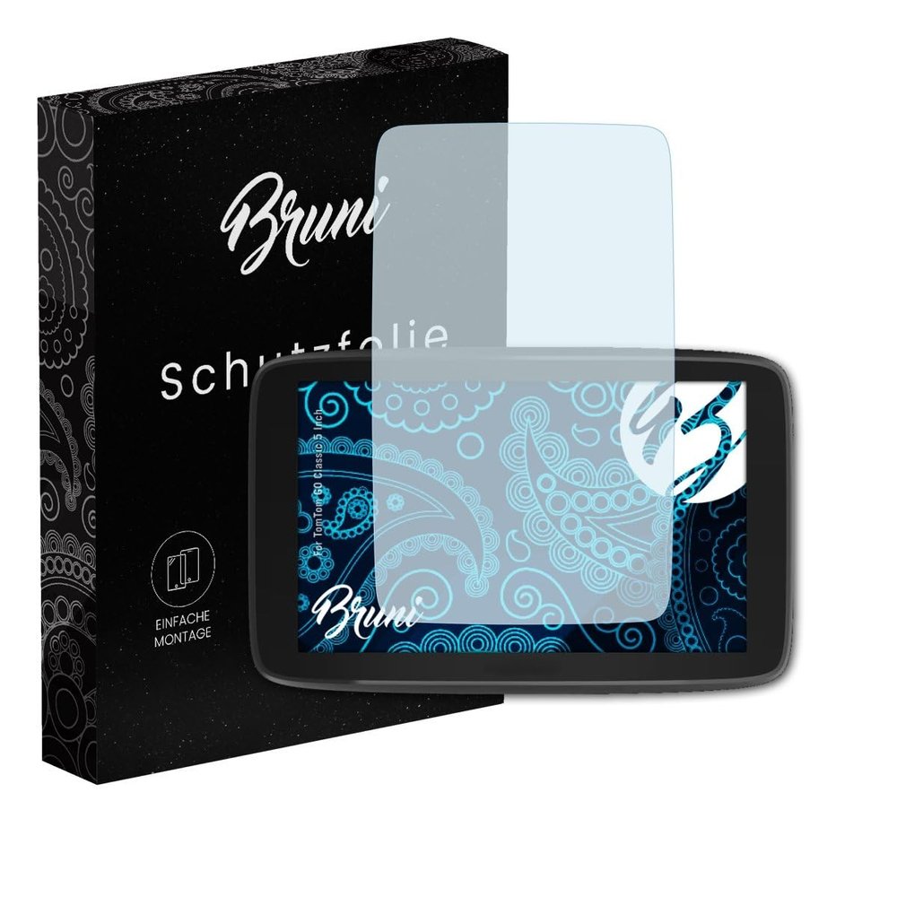 Bruni Screen Protector compatible with TomTom GO Classic 5 Inch Protector Film, crystal clear Protective Film (2X)
