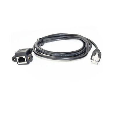 RJ45 Extension Cable,Shielded 100CM Length 100CM RJ45 Interface Male to Female Plug Socket Black