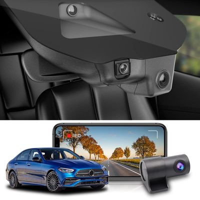 Fitcamx Front 4K+Rear 1080P Dash Cam for Mercedes-Benz C-Class 2022-2025 C300 (HD2-6635) Sedan Coupe Cabriolet, OEM Look, Dual HD Video, Loop Recording, WiFi & APP, G-Sensor, Easy to Set, 128GB Card
