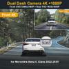 Fitcamx Front 4K+Rear 1080P Dash Cam for Mercedes-Benz C-Class 2022-2025 C300 (HD2-6635) Sedan Coupe Cabriolet, OEM Look, Dual HD Video, Loop Recording, WiFi & APP, G-Sensor, Easy to Set, 128GB Card view 2