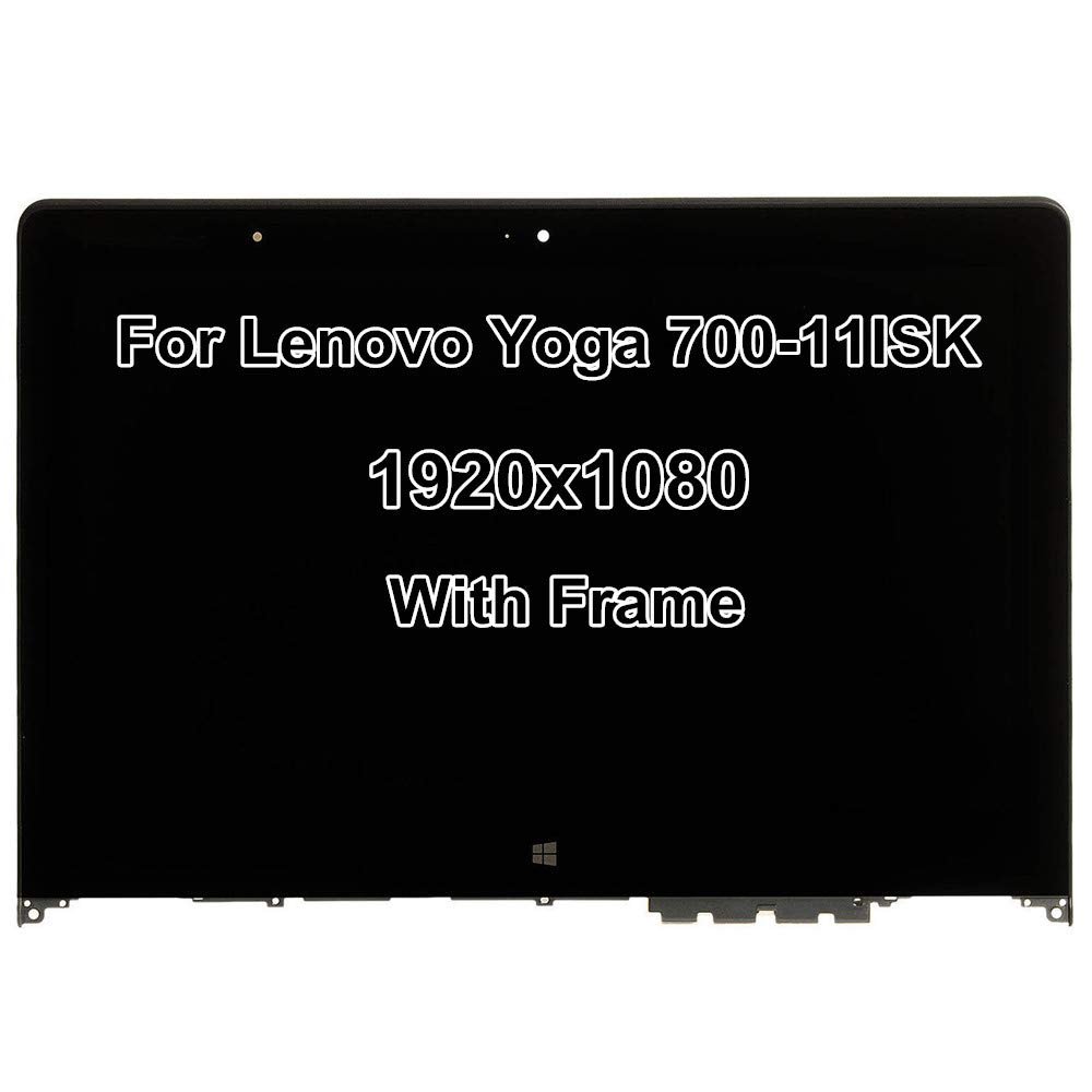 11.6" Replacement FHD 19201080 LCD LED Display Touch Screen Assembly with Bezel for Lenovo Yoga 700-11ISK 80QE