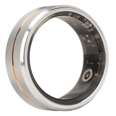 Dilwe Smart Ring, Ceramic Ring, Universal Wearable BT Connection Health for Mobile Phone, Sleep and Fitness Ring with Heart Rate Monitor (No. 9)