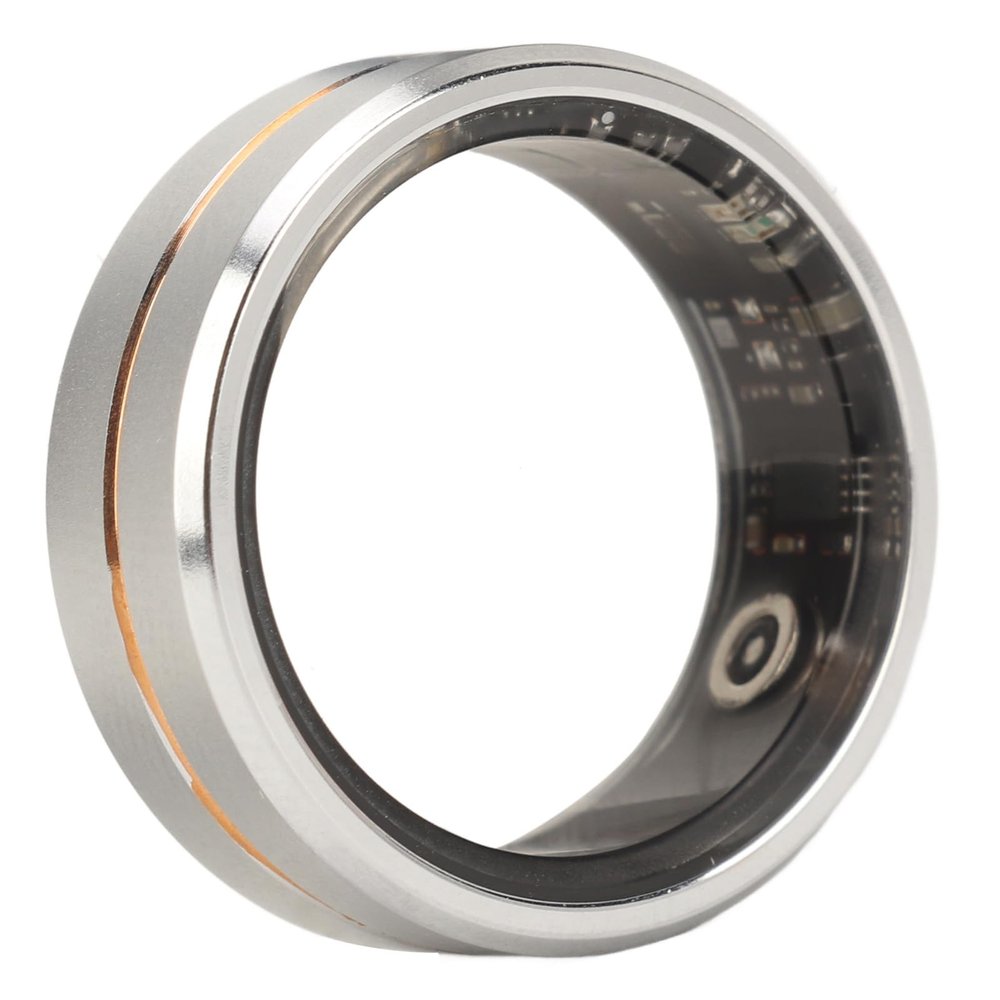 Dilwe Smart Ring, Ceramic Ring, Universal Wearable BT Connection Health for Mobile Phone, Sleep and Fitness Ring with Heart Rate Monitor (No. 9)