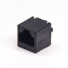 20pcs RJ45 180 Degree Couple Single Port Black Plastic Unshielded Jack Through Hole Without LED PCB Mount view 1