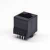 20pcs RJ45 180 Degree Couple Single Port Black Plastic Unshielded Jack Through Hole Without LED PCB Mount view 3