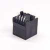 20pcs RJ45 180 Degree Couple Single Port Black Plastic Unshielded Jack Through Hole Without LED PCB Mount view 4