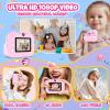 TOZDTO Kids Camera Instant Print,1080P HD Dual Lens Selfie Camera Toys for Girls & Boys Ages 3-12, Instant Photo Printing with 3 Rolls of Paper & 32GB Card, Christmas Birthday Gift for Toddlers (Pink) view 3
