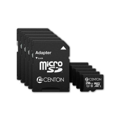 Centon MP Micro SDXC Card,UHS1,256GB 5 Pack w/Adapter