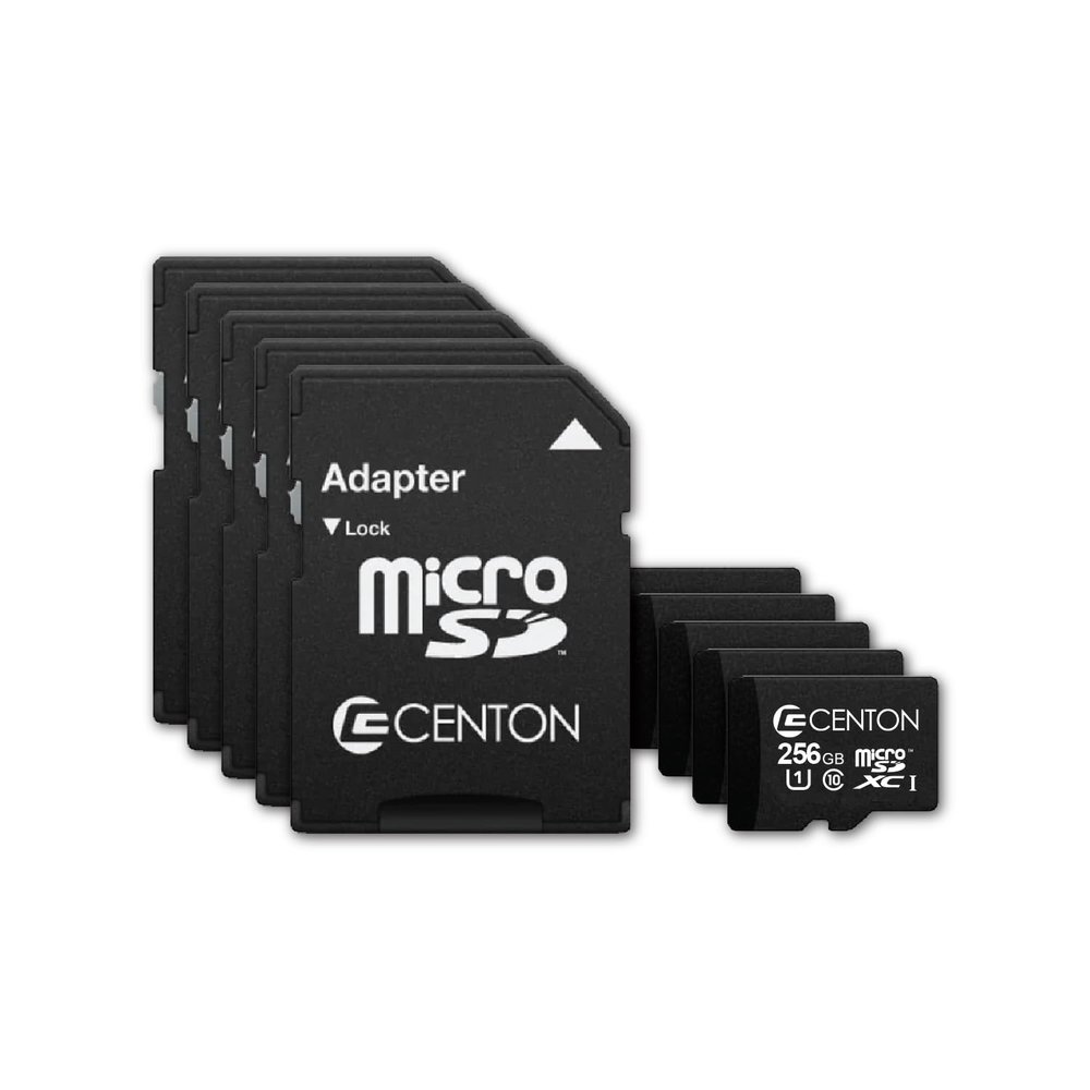 Centon MP Micro SDXC Card,UHS1,256GB 5 Pack w/Adapter