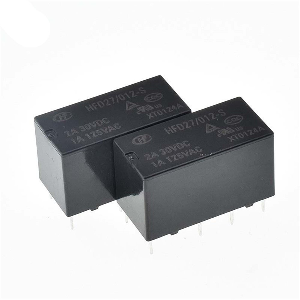 HLELU 5PCS Relay HFD27-005/012/024-S 8-Pin 2A (Size : HFD27-012-S)