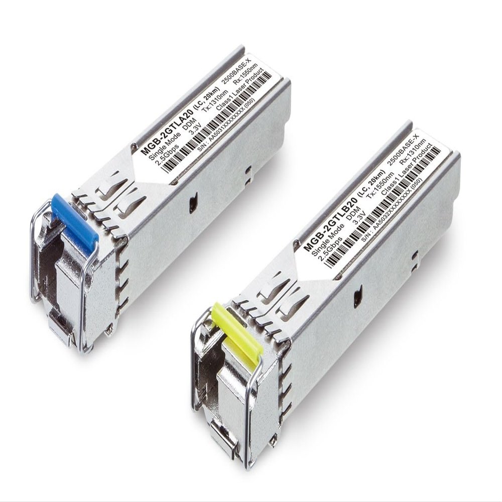 Planet 2.5G SFP Transceiver (WDM, TX:1550nm RX:1310nm, DDM, W125821844 (TX:1550nm RX:1310nm, DDM MGB-2GTLB20, Fiber Optic, SFP, LC (UPC), 20000 m, 1550 nm, 1310 nm)