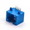 20pcs Blue RJ45 Connector Single Port 8p8c Right Angled Through Hole PCB Mount Unshielded Jack view 1