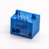 20pcs Blue RJ45 Connector Single Port 8p8c Right Angled Through Hole PCB Mount Unshielded Jack view 2