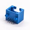 20pcs Blue RJ45 Connector Single Port 8p8c Right Angled Through Hole PCB Mount Unshielded Jack view 4