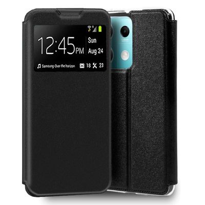 Cool Flip Cover Case for Xiaomi Redmi Note 13 5G Smooth Black