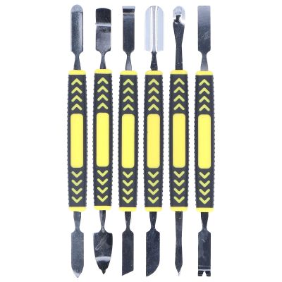 HOHXFYP 6Pcs Metal Spudger, Dual Ends Opening Pry Tool, Prying Opening Repair Tool Kit, Dual Ends Metal Spudger Set for Laptop, Mobile Phone Repair