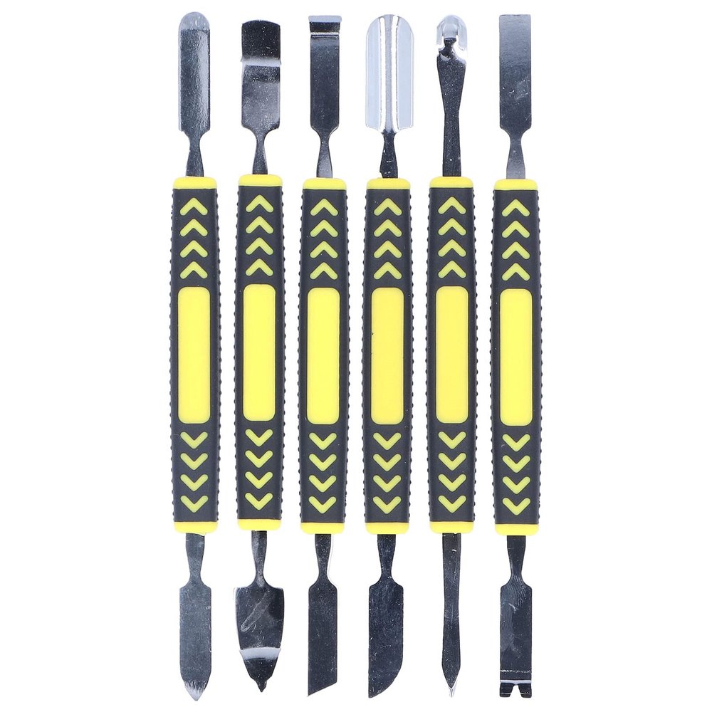 HOHXFYP 6Pcs Metal Spudger, Dual Ends Opening Pry Tool, Prying Opening Repair Tool Kit, Dual Ends Metal Spudger Set for Laptop, Mobile Phone Repair