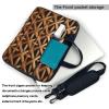 KHiry Laptop Shoulder Bag 15.6 inch Laptop Bag Computer Bag Wicker Woven Grid Messenger Bag for Unisex, Black view 4