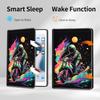 Case for iPad Pro 11 Inch 2022/2021/2020/2018, iPad Air 5th / 4th Gene 10.9 Inch (2022/2020) - Slim Fit Standing Cover with Auto Sleep/WakeAstronaut on Motorcycle view 4