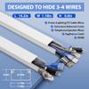 142in Wall Cable Hider Kit, YCLYC Cord Hider Wall Cord Cover for 3-4 Cords, Wire Hiders for TV on Wall, White Wall Cable Management Kit, Paintable Wall Wire Cover 10 x L14.2in W1.18in H0.6in view 2