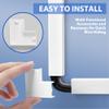 142in Wall Cable Hider Kit, YCLYC Cord Hider Wall Cord Cover for 3-4 Cords, Wire Hiders for TV on Wall, White Wall Cable Management Kit, Paintable Wall Wire Cover 10 x L14.2in W1.18in H0.6in view 3
