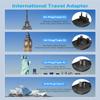 Universal Travel Adapter, VINTAR 100W GaN International Power Adapter with 3 USB C PD and 1 USB A QC, All in One Plug Adapter, Travel Adapter Worldwide for EU/UK/USA/AUS(Type C/G/A/I) view 3