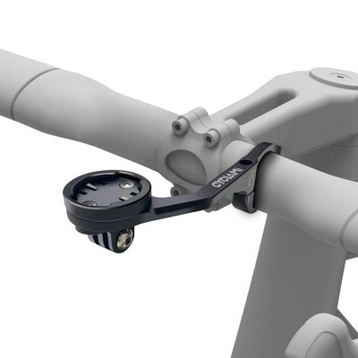CYCLAMI S5 Out Front Mount Aluminum Compatible with Garmin Edge Bike Computer, XOSS, iGPSPORT, Left Right Double-Edged Cycling Handlebar 1.25''/ 31.8mm