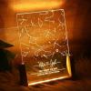 Custom Star Map Night Light,Personalized Constellation Chart Lamp by Date and Location,Star Map Night Light,Gift for Boyfriend/Girlfriend,Birthday,Valentine,Anniversary (Square,6 * 8in-1-color) view 2
