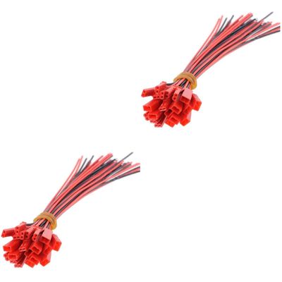 Gadpiparty 20pairs Pin Jst Connector Kit Male Female Connectors Silicone Wire Dark for Rc Helicopter