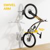 monTEK Swivel Bike Wall Mount, Bike Hangers for Garage, Bike Wall Mount with Two Extra Storage Hooks, Bike Hanger Wall Mount for Space Saving, Bike Rack Garage Holds Up to 77 lbs view 2