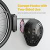monTEK Swivel Bike Wall Mount, Bike Hangers for Garage, Bike Wall Mount with Two Extra Storage Hooks, Bike Hanger Wall Mount for Space Saving, Bike Rack Garage Holds Up to 77 lbs view 3