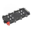 12V 4PIN ARGB and PWM Hub with SATA Power, 2-in-1 Hub 8 Way Sync CPU Cooling Fan for Addressable RGB Lighting PCB Splitter, PWM RGB Case Fan Hub view 2