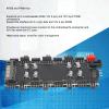 12V 4PIN ARGB and PWM Hub with SATA Power, 2-in-1 Hub 8 Way Sync CPU Cooling Fan for Addressable RGB Lighting PCB Splitter, PWM RGB Case Fan Hub view 3