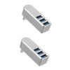 Hemoton 2pcs Port USB Hub Swiveling Connector USB Splitter Data Dock for Laptop Keyboard Mouse Data Transmission Charging view 1