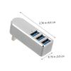 Hemoton 2pcs Port USB Hub Swiveling Connector USB Splitter Data Dock for Laptop Keyboard Mouse Data Transmission Charging view 2