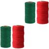 EXCEART 4pcs Colored Cotton Rope Twine for Crafts Decorative Woven String for Wrapping Tapestry Weaving and Festive Decorations for Weddings Birthdays and Gardening view 1