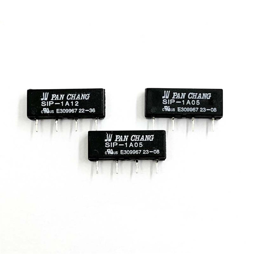 HLELU 10PCS 4-pin Miniature Reed Switch Relay SIP-1A05 SIP-1A12 SIP-1A24 12VDC SS1A24 (Size : 10PCS SIP-1A05)