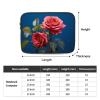 NONHAI Red Rose Flower in Blue Laptop Sleeve Case 17 inch Laptop Bag Shockproof Protective Notebook Case Computer Carrying Bag Case view 2