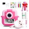 Kids Camera Instant Print,Digital Selfie Camera with Tripod,1080P HD Record Video, Toddler Travel Toys with 16GB Card,Christmas, Birthday Gifts, Portable Toy for 4 5 6 7 8 9 10 Year Old Girl Pink view 1