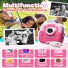 Kids Camera Instant Print,Digital Selfie Camera with Tripod,1080P HD Record Video, Toddler Travel Toys with 16GB Card,Christmas, Birthday Gifts, Portable Toy for 4 5 6 7 8 9 10 Year Old Girl Pink view 2