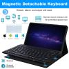 ACWDMKH for Samsung Galaxy Tab S7 FE/S8 Plus/S7 Plus Case with Keyboard 12.4",Detachable Wireless Bluetooth Keyboard & Slim Folding Stand Cover for Tab S7 FE 2021/S8+ 2022/S7+ 2020,White Floral view 2