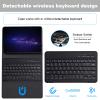 ACWDMKH for Samsung Galaxy Tab S7 FE/S8 Plus/S7 Plus Case with Keyboard 12.4",Detachable Wireless Bluetooth Keyboard & Slim Folding Stand Cover for Tab S7 FE 2021/S8+ 2022/S7+ 2020,White Floral view 3