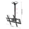 THEGA Plafond Rglable Pour Tlviseur - Support TV Pivotant  360 Degrs  Mouvement Complet, Convient Aux Tlviseurs De 26  65 Pouces Support De Tlvision, Chargement Maximum Jusqu' 40kg/88Lbs view 2