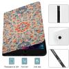 Blue and Orange Floral Case for iPad iPad Mini 5/4/3/2/1(7.9- Inch) iPad Mini 6 (8.3-inch, 2021) with Pencil Holder, Protective Case with Soft TPU Back, Auto Sleep/Wake Cover view 3