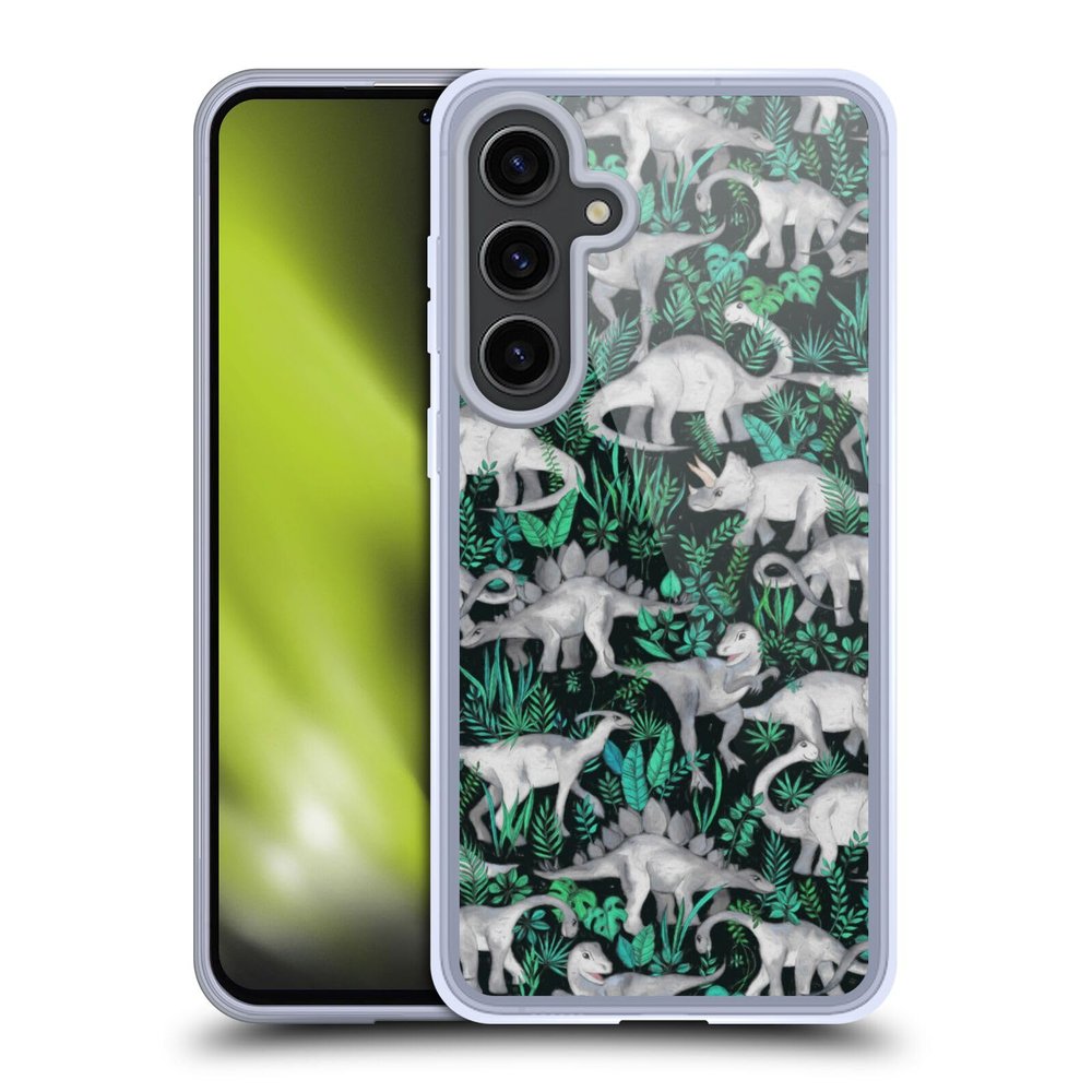 Head Case Designs Officially Licensed Micklyn Le Feuvre Dinosaur Jungle Patterns 6 Gel Case [Military Grade Protection] Compatible with Samsung Galaxy S24+ 5G and Compatible with MagSafe