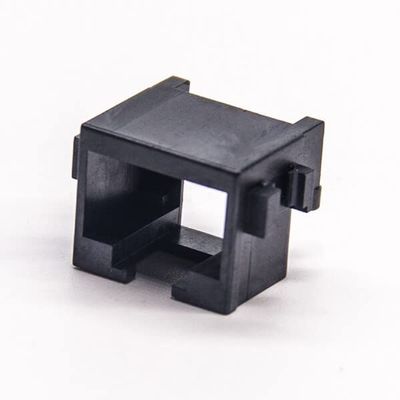 20pcs RJ45 8p8c Jack Without Filtered Black Offset Type Single Port Right Angled Unshielded RJ45 Jack SMT PCB Mount