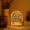 Custom Star Map Night Light for Couples,Personalized Night Light Star Map Plaque,Star Constellation Map for Specific Date,Where We Met,First Date,Customized Gifts (7-colors,5 * 7in) view 2
