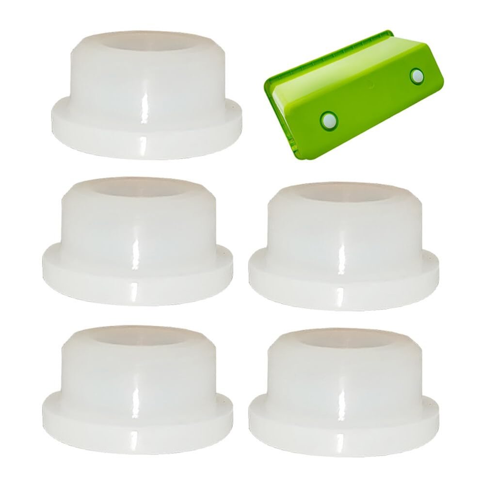 5 Pcs Silicone Rubber Hole Plugs Set, Snap in Locking Hole Plugs for 0.62in Round Holes, Flexible Reusable Waterproof Tube Plug End Covers