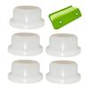 5 Pcs Silicone Rubber Hole Plugs Set, Snap in Locking Hole Plugs for 0.62in Round Holes, Flexible Reusable Waterproof Tube Plug End Covers view 1