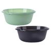 Zerodeko 2pcs Portable Plastic Wash Basin Thickened Face Washing Bowl for Home Kitchen Multi-Functional Utility for Dishes Laundry Bathing view 1